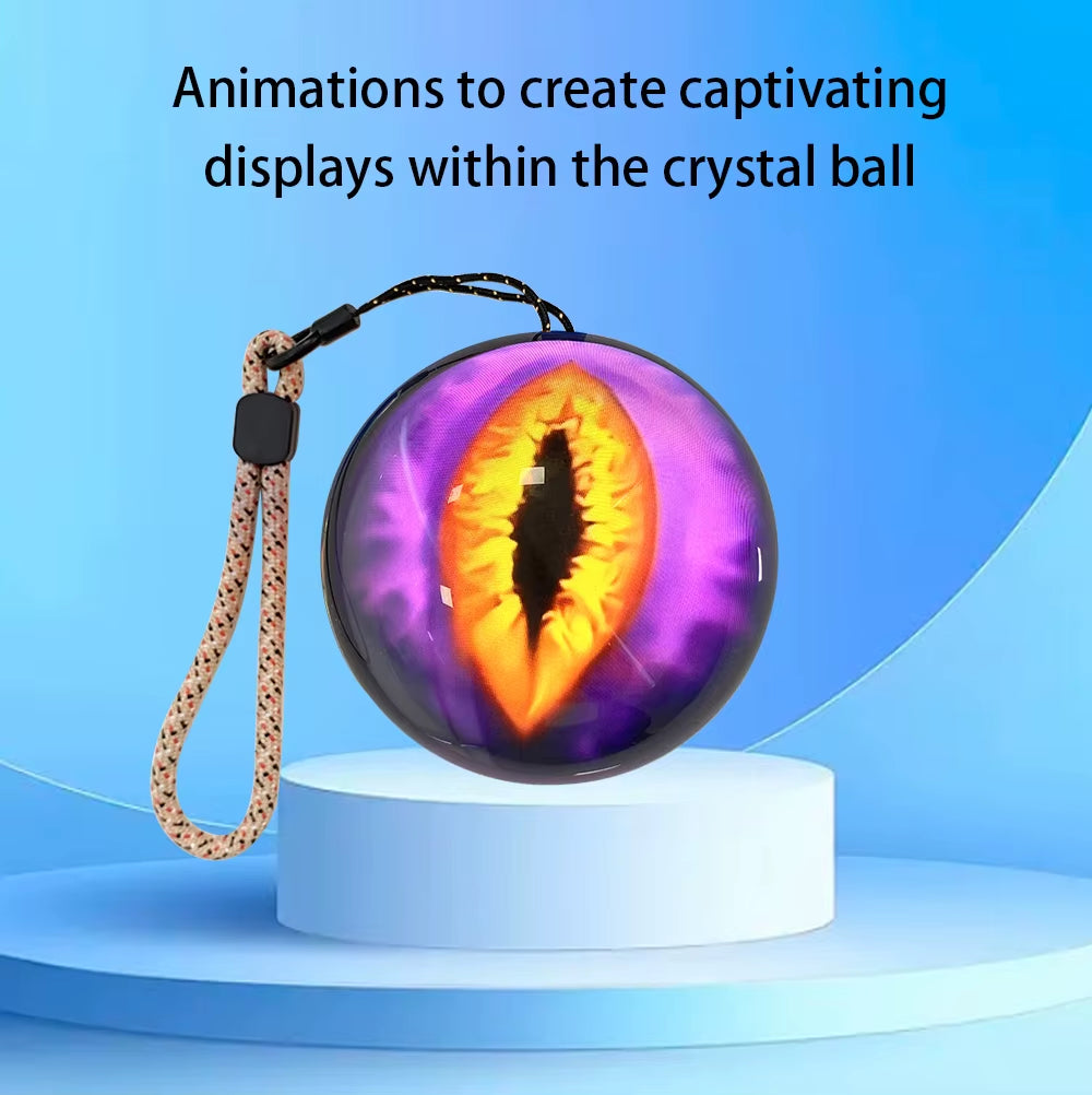 7Cm 3D Crystal Ball DIY Video Playback Display Electronic Ball, Suitable for Display, Family and Friend Gifts, Graduation Gifts